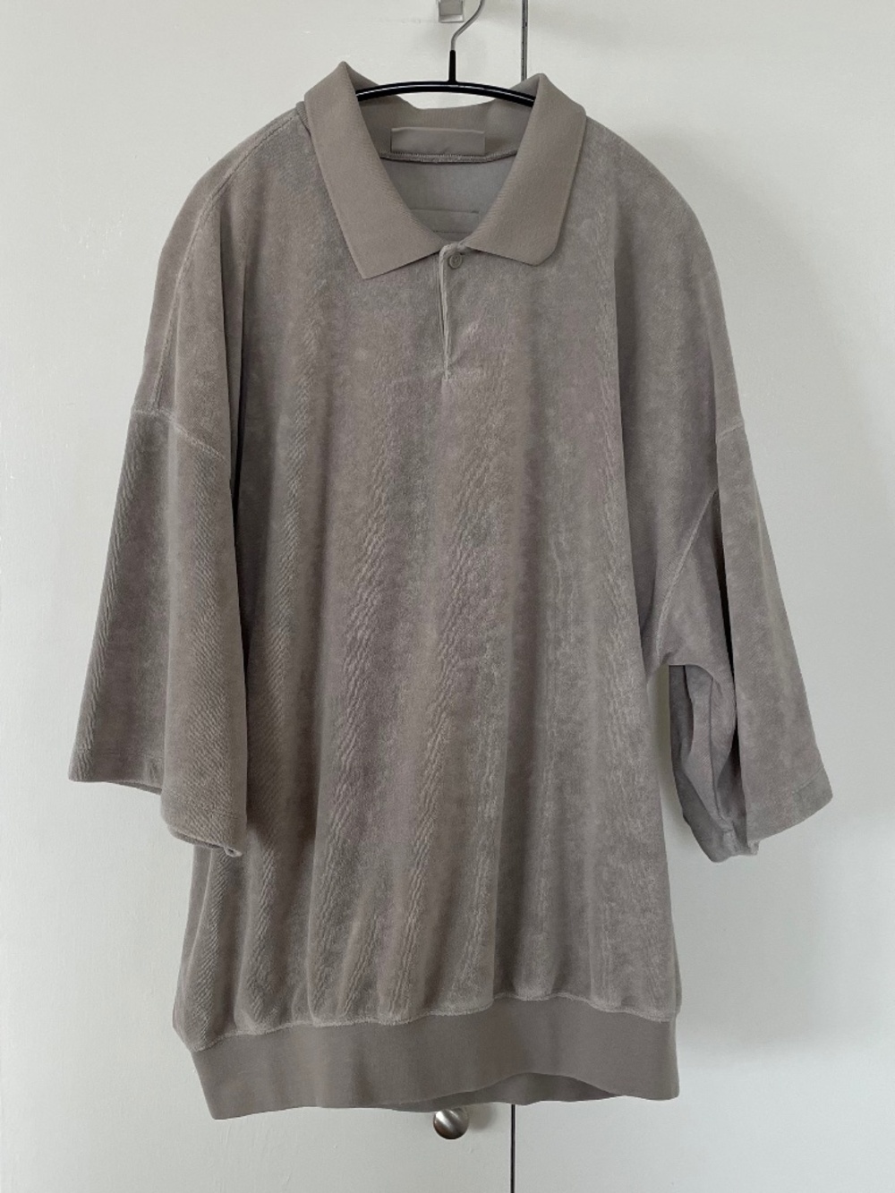 FEAR OF GOD ESSENTIALS Gray Single-Button Polo